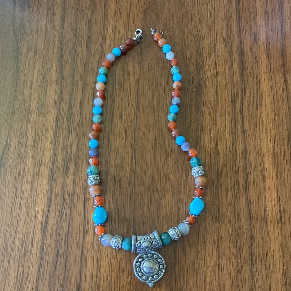 Necklace with real stones